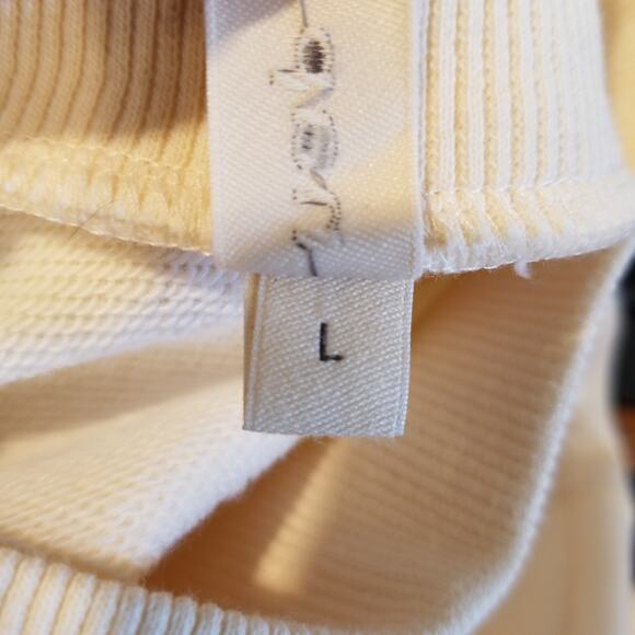 Nap Loungewear Women's Cream Mock Neck Drawstring Hem Sweatshirt Size Large - Picture 5 of 9